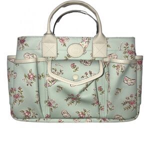 Gucci light green flora tote